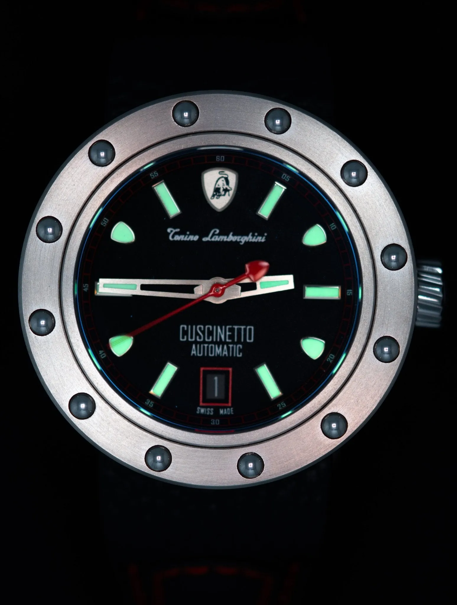 Tonino Lamborghini Cuscinetto Watch Date Red TLF-T01-2