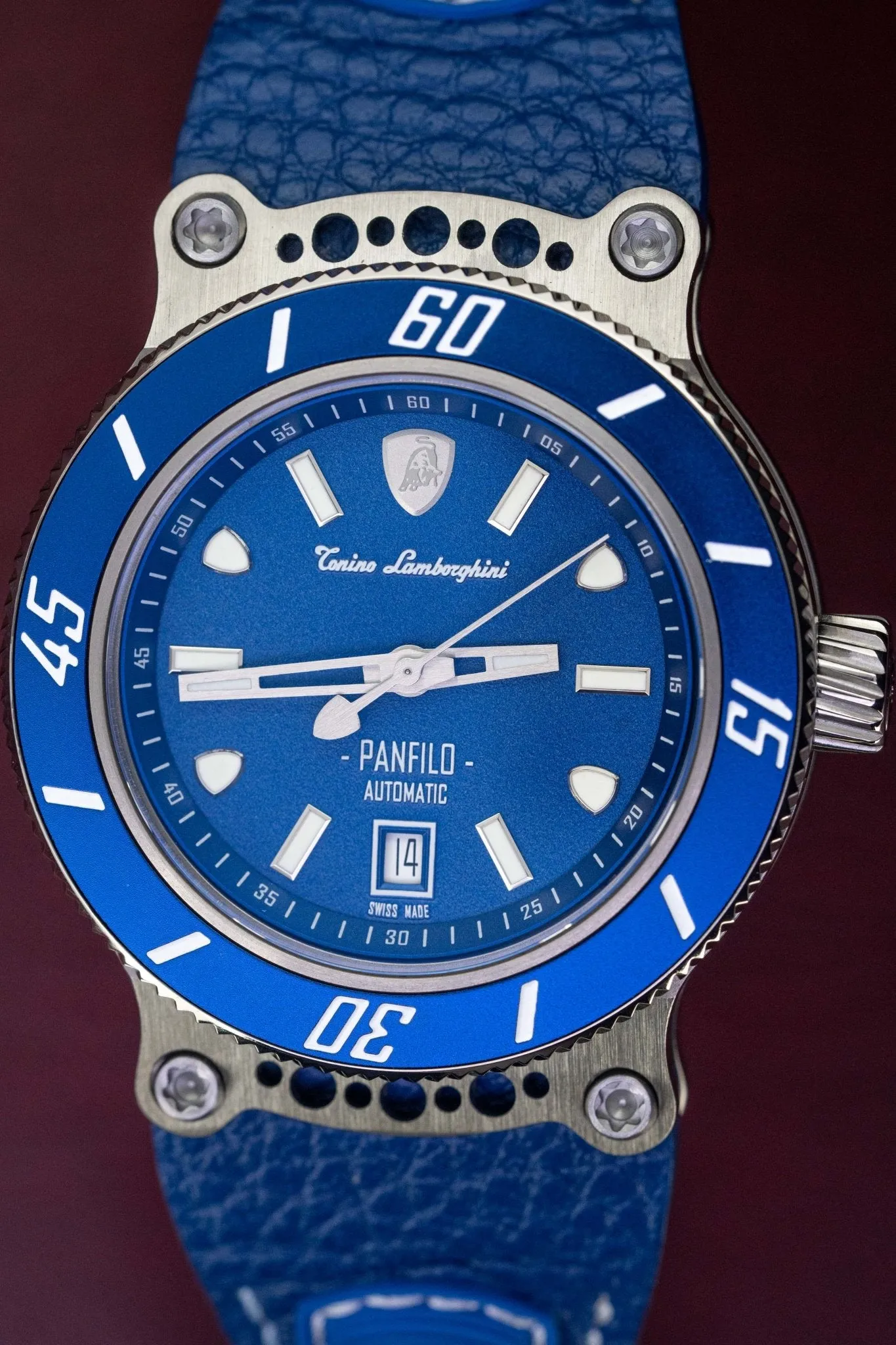 Tonino Lamborghini Panfilo Watch Date Blue TLF-T03-2