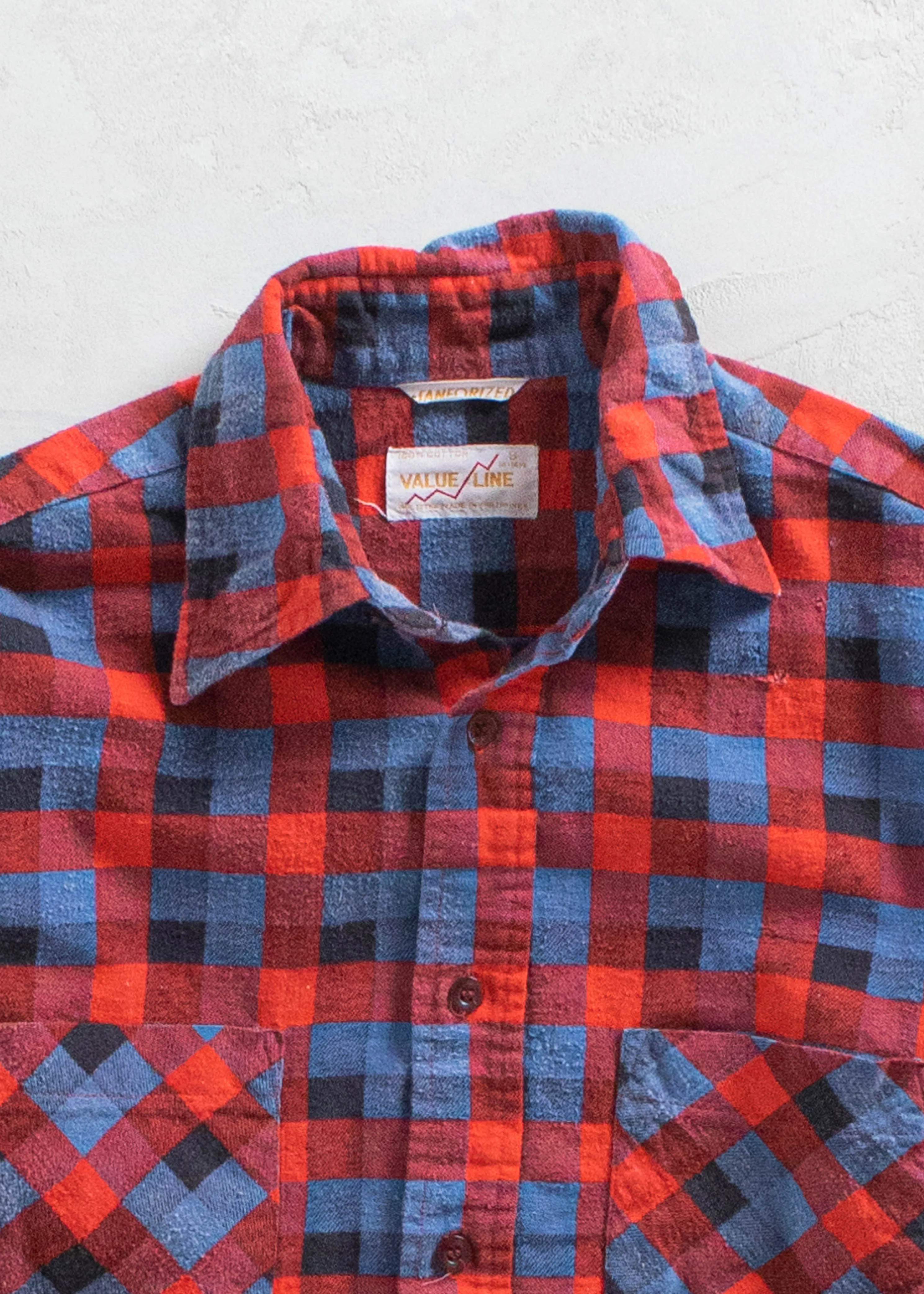 Vintage Cotton Flannel Button Up Shirt Size XS/S