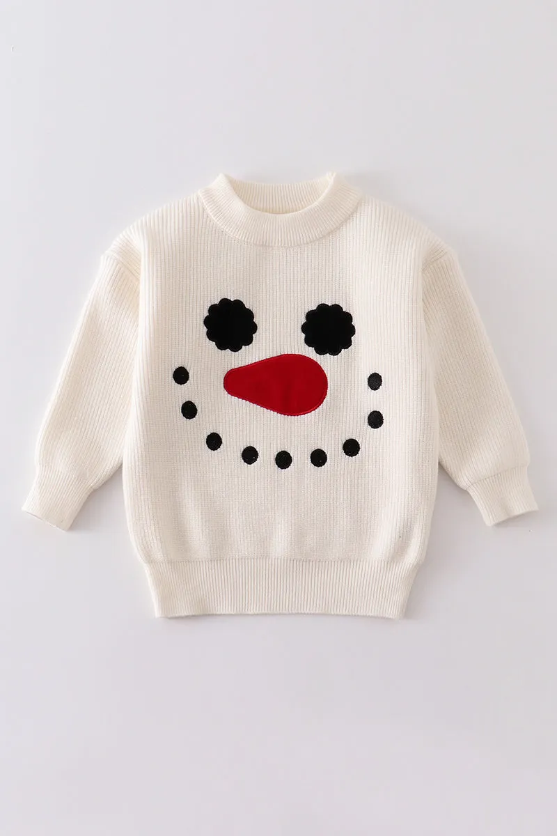 White christmas snowman sweater