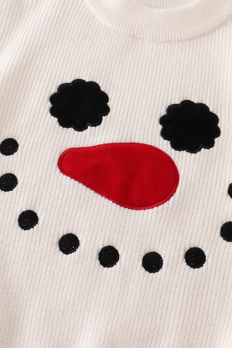 White christmas snowman sweater