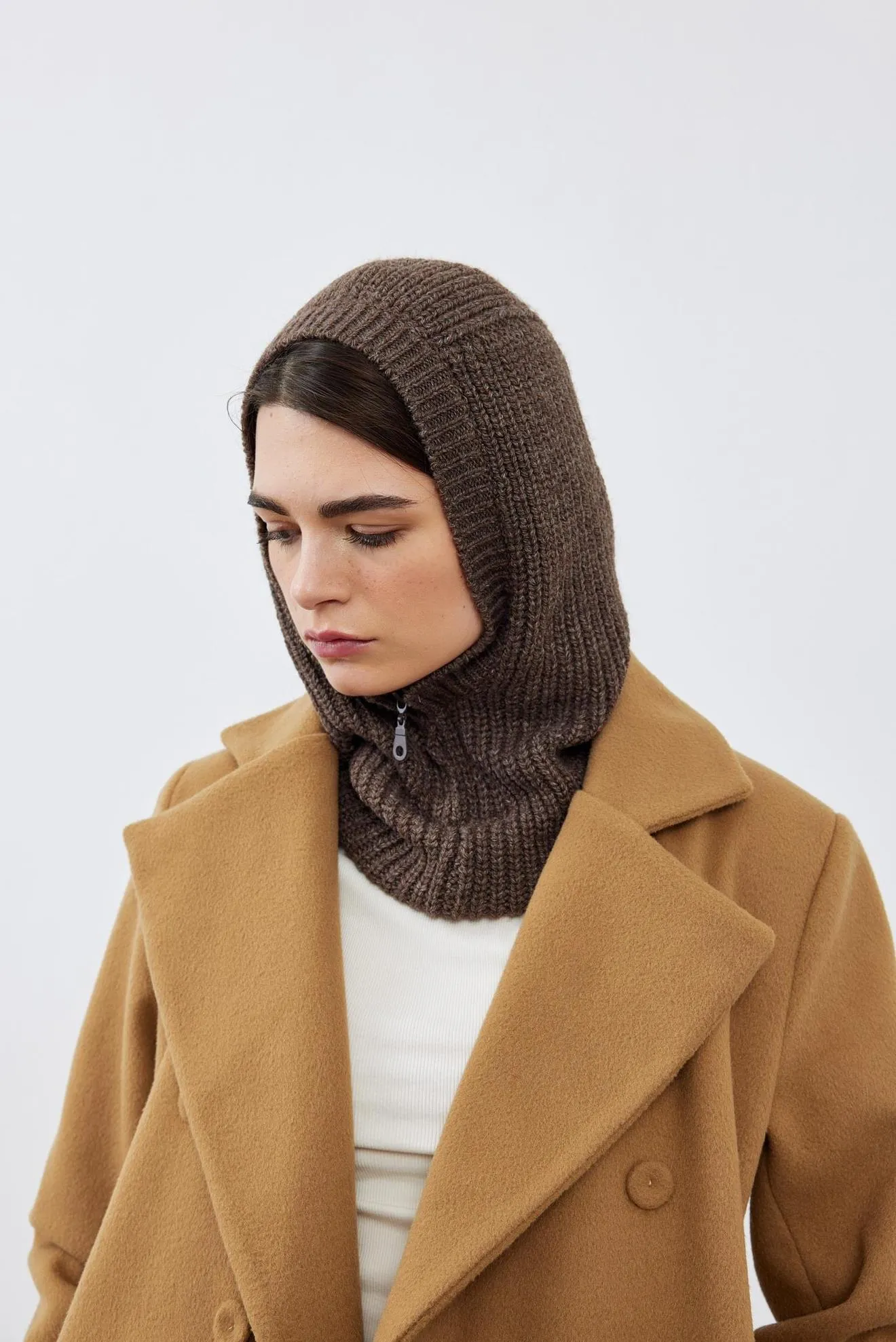 Zipped Balaclava Brown