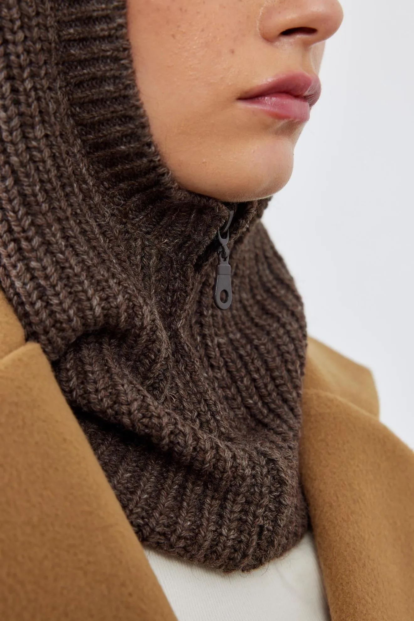 Zipped Balaclava Brown