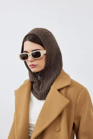 Zipped Balaclava Brown